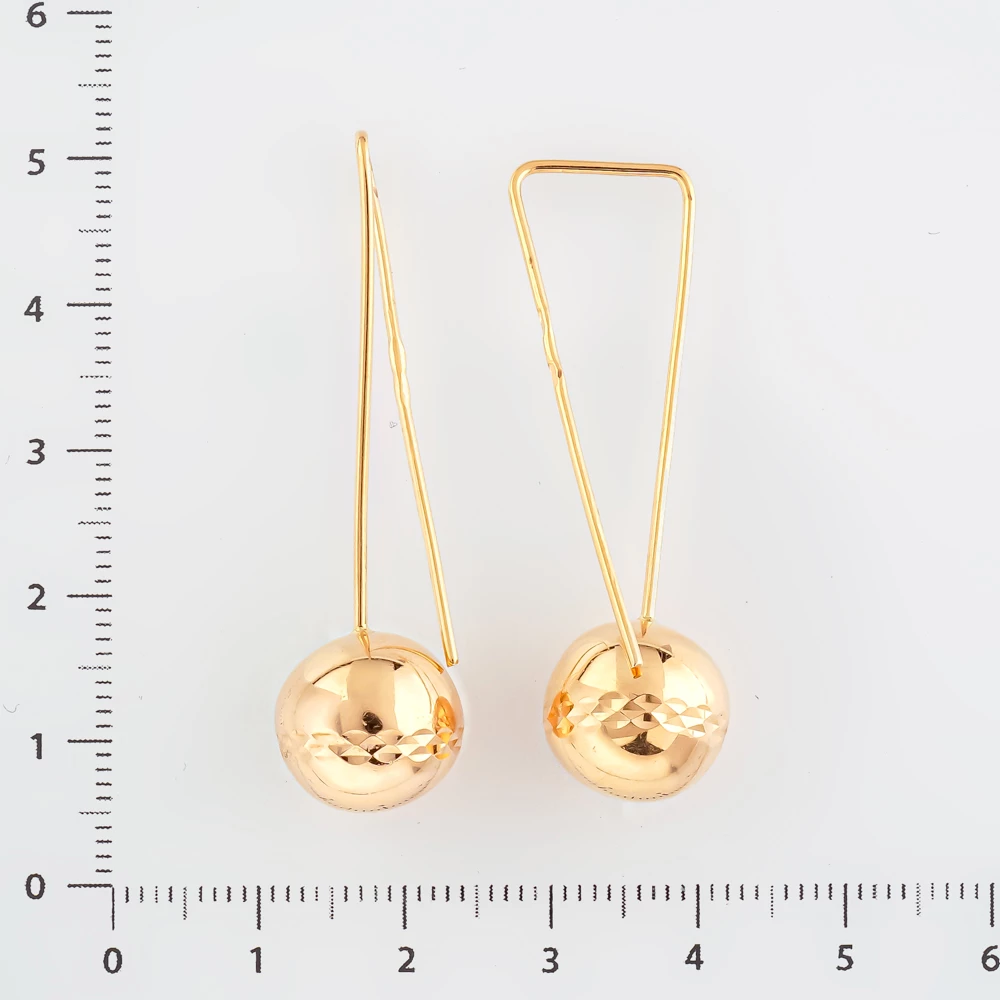 Серьги из красного золота 585 пробы