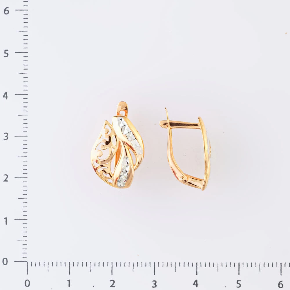 Серьги из красного золота 585 пробы