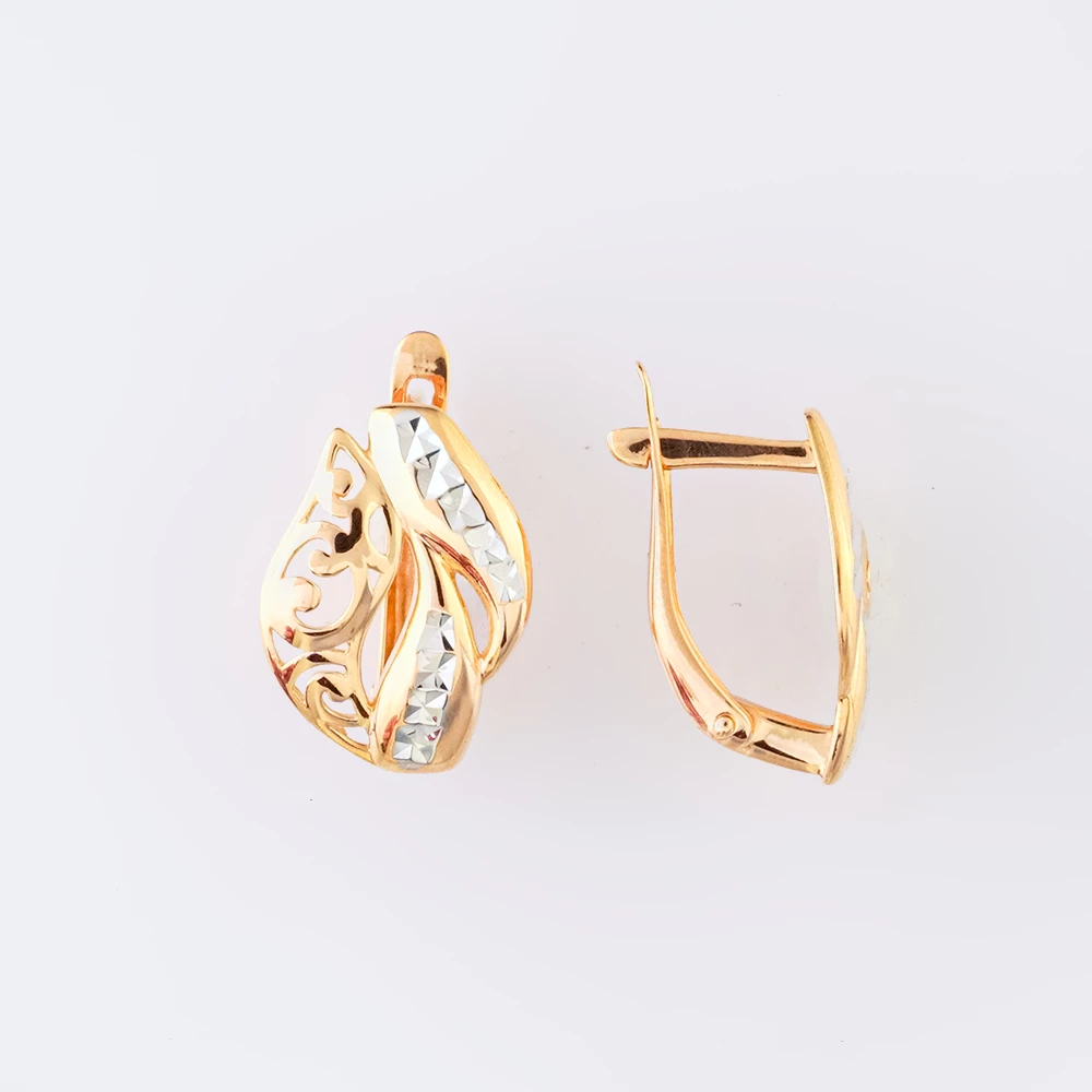 Серьги из красного золота 585 пробы