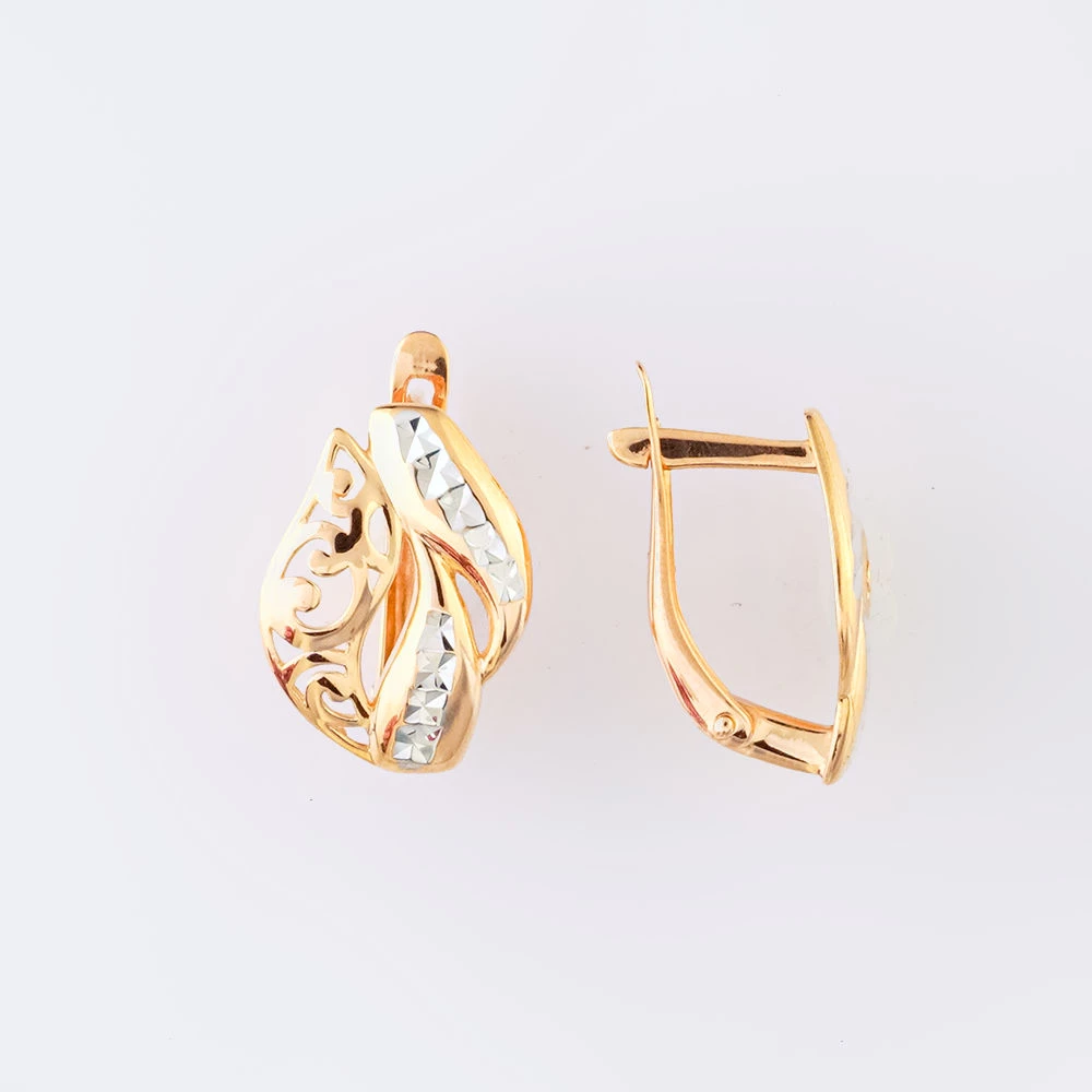 Серьги из красного золота 585 пробы
