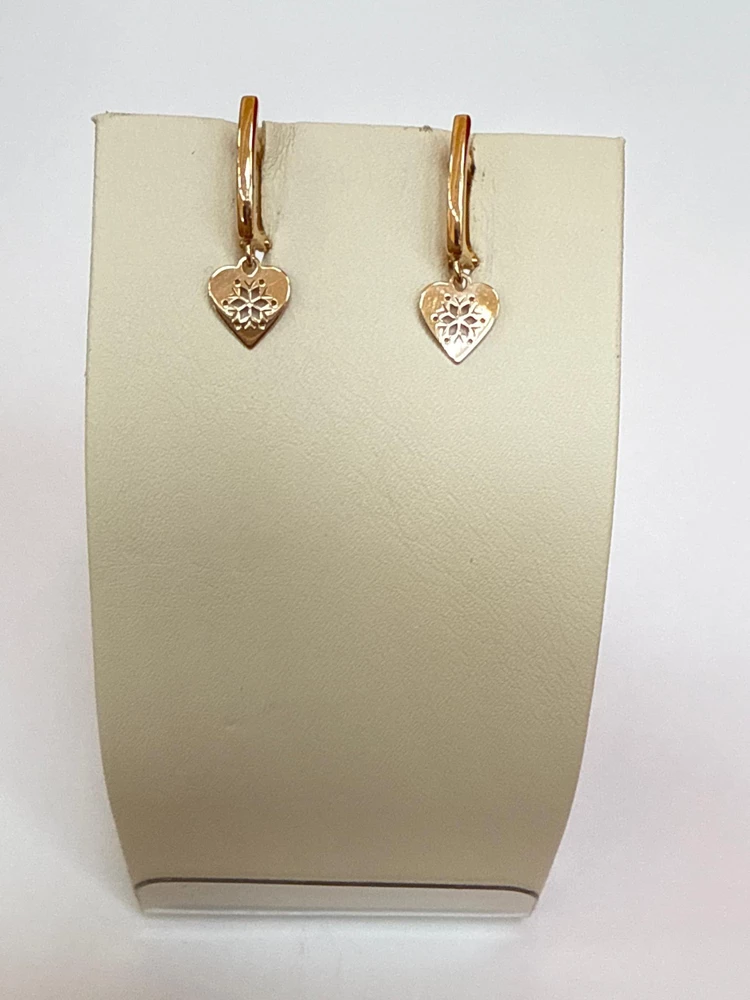 Серьги из красного золота 585 пробы
