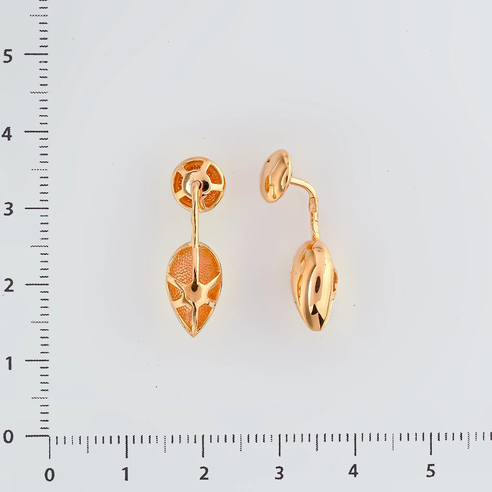 Серьги из красного золота 585 пробы