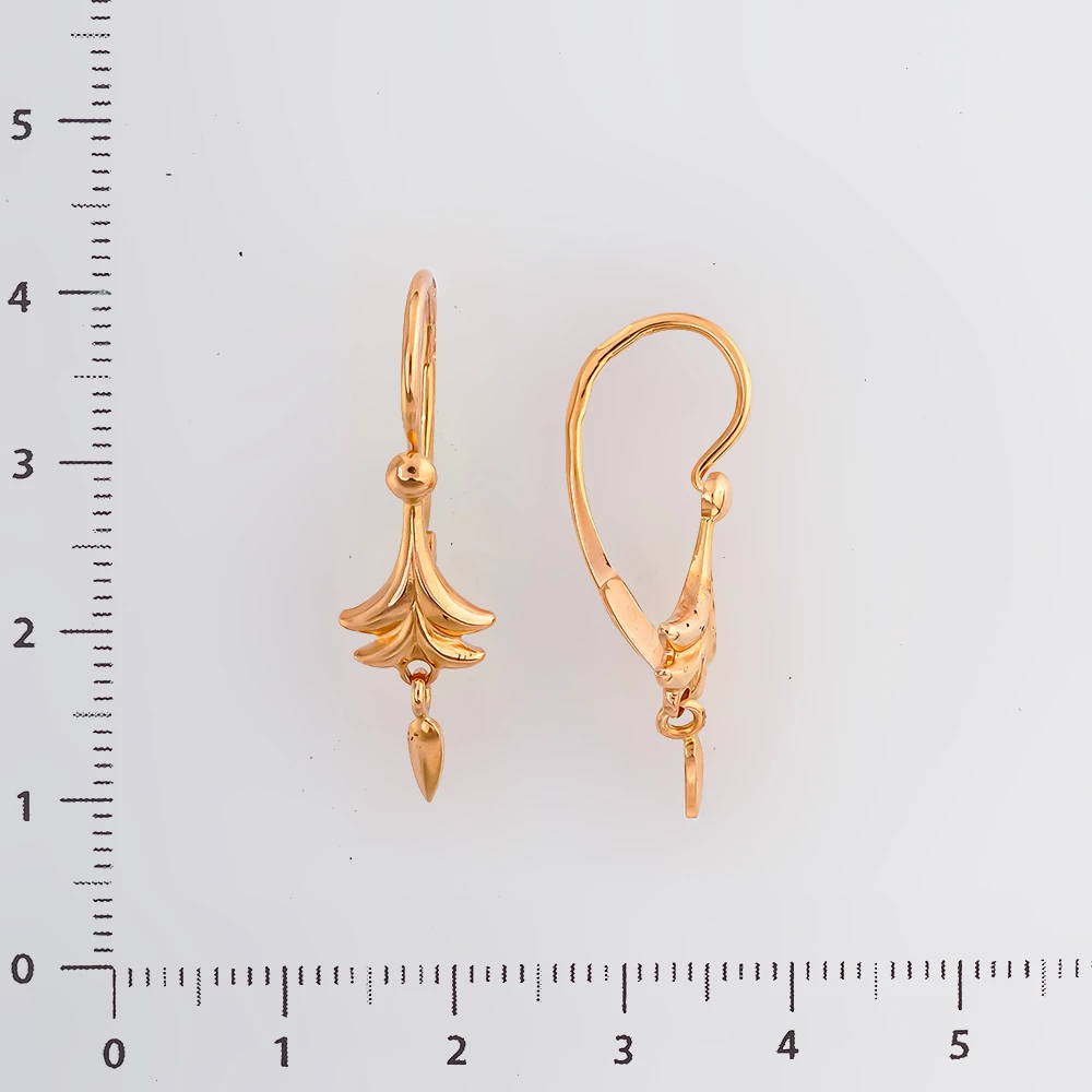 Серьги из красного золота 583 пробы