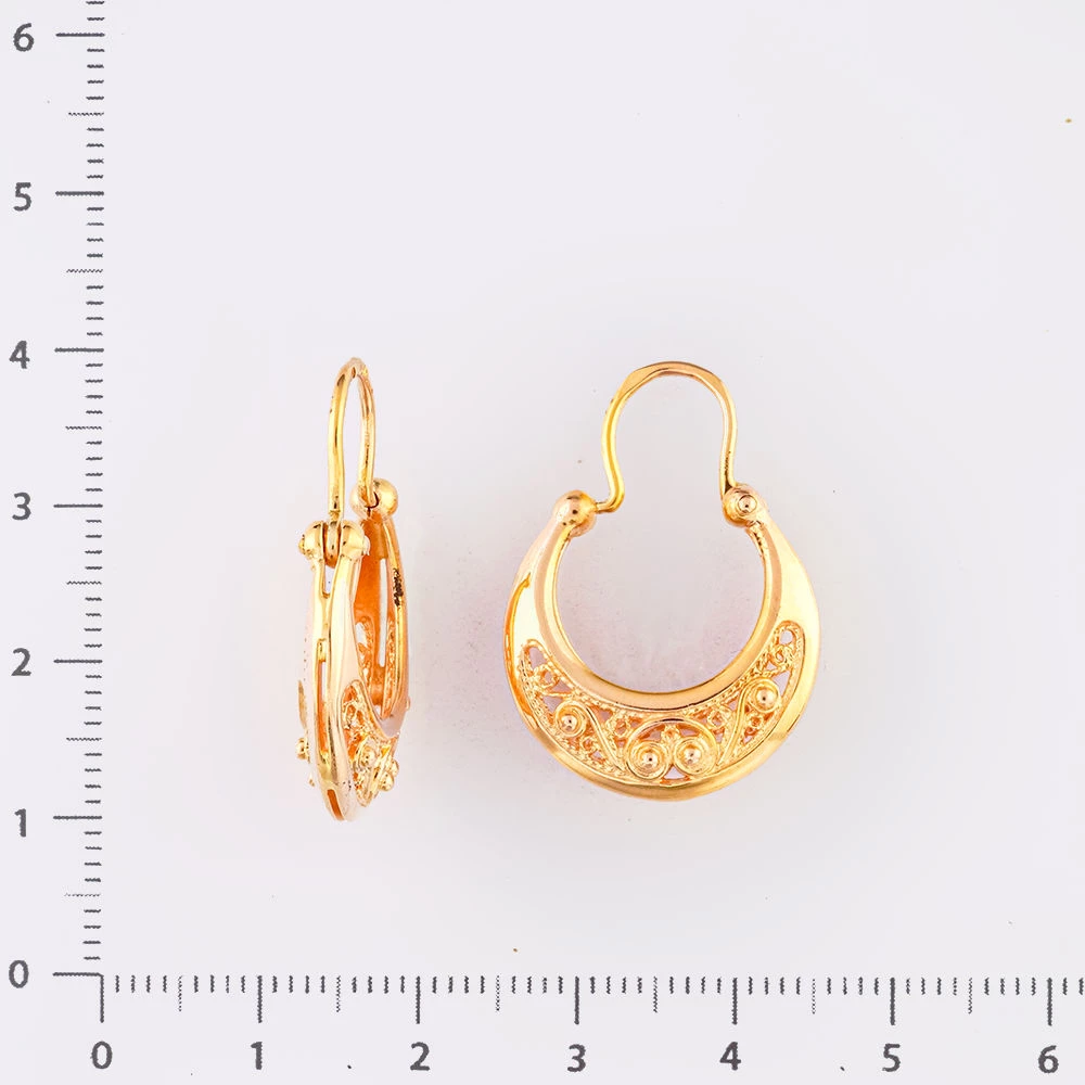 Серьги из красного золота 585 пробы