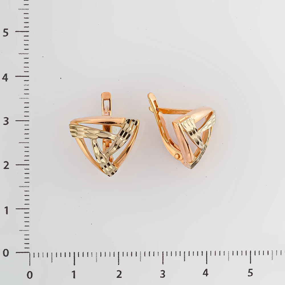 Серьги из красного золота 585 пробы