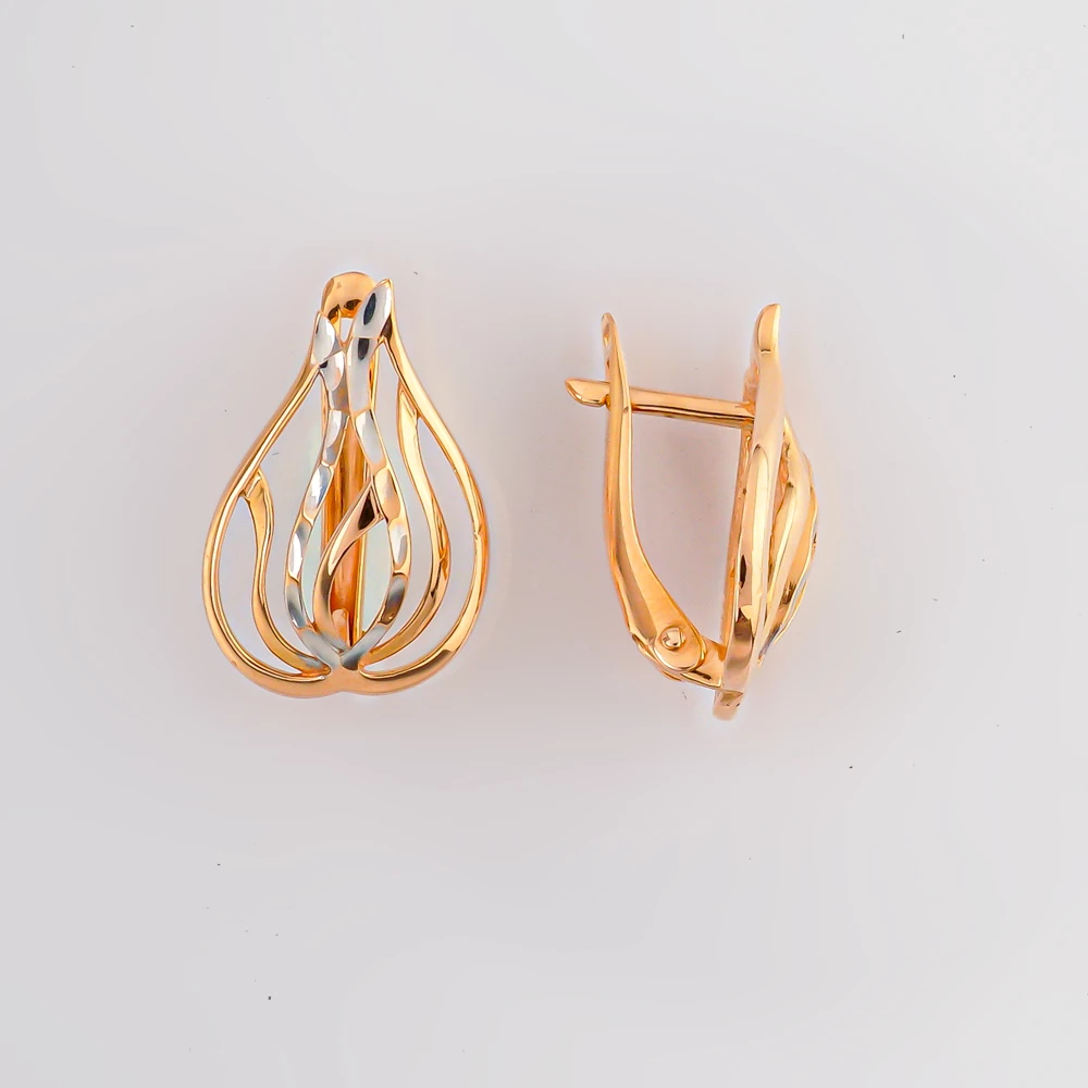 Серьги из красного золота 585 пробы