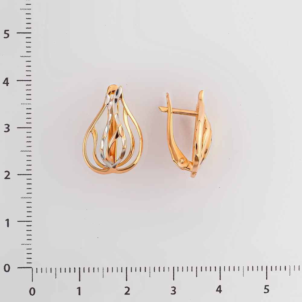 Серьги из красного золота 585 пробы