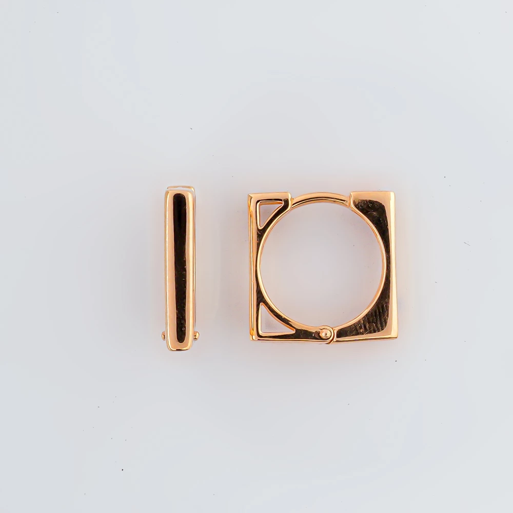 Серьги конго из красного золота 585 пробы