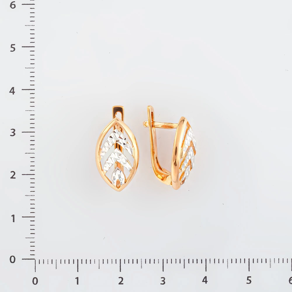 Серьги из красного золота 585 пробы