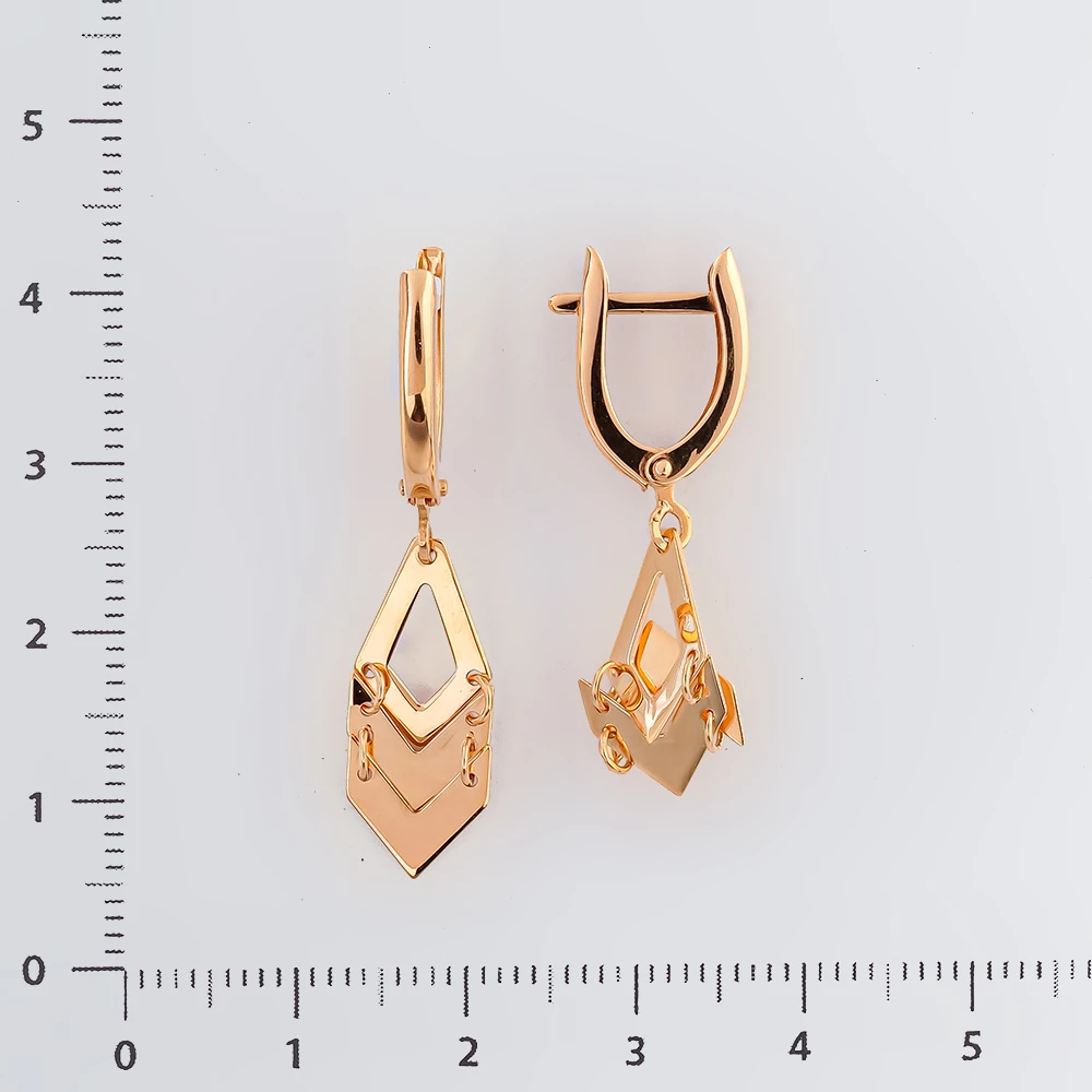 Серьги из красного золота 585 пробы