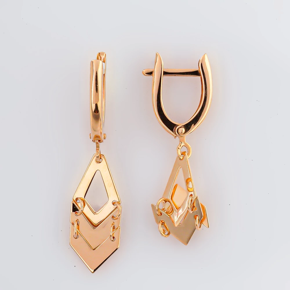 Серьги из красного золота 585 пробы