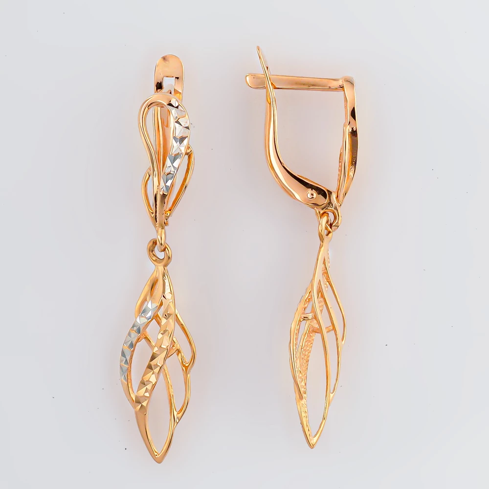 Серьги из красного золота 585 пробы