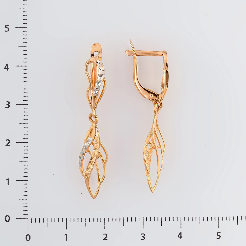 Серьги из красного золота 585 пробы