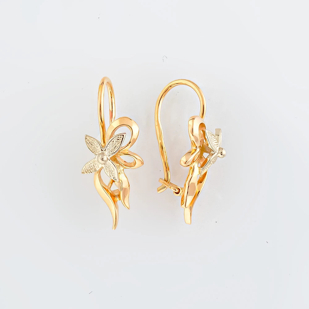 Серьги из красного золота 585 пробы