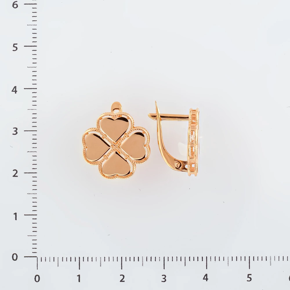 Серьги из красного золота 585 пробы