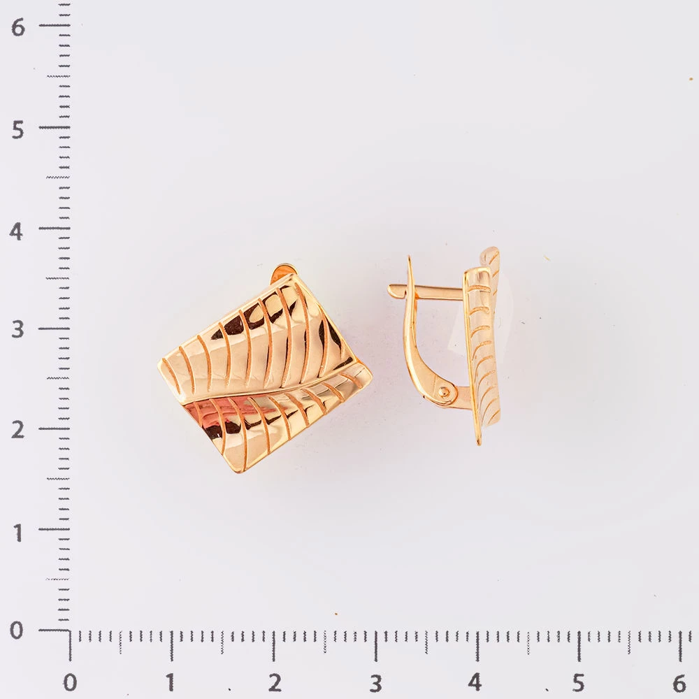 Серьги из красного золота 585 пробы
