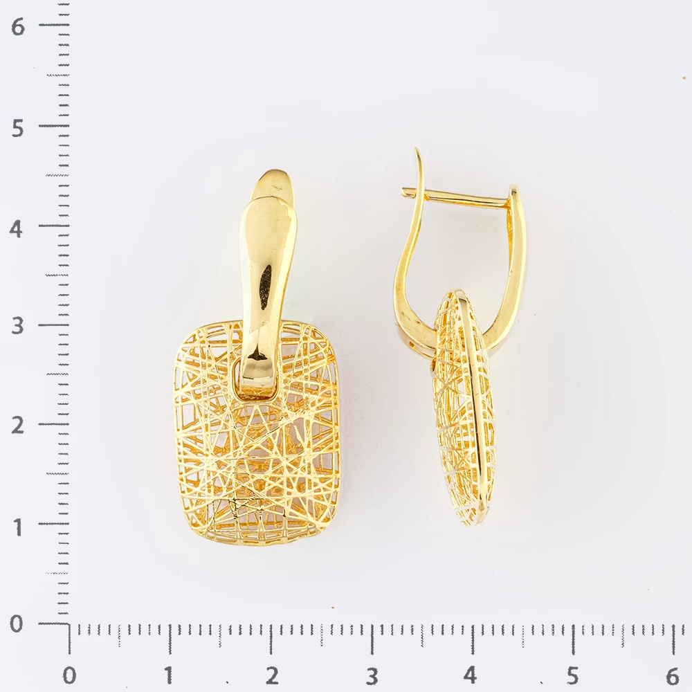 Серьги из желтого золота 585 пробы