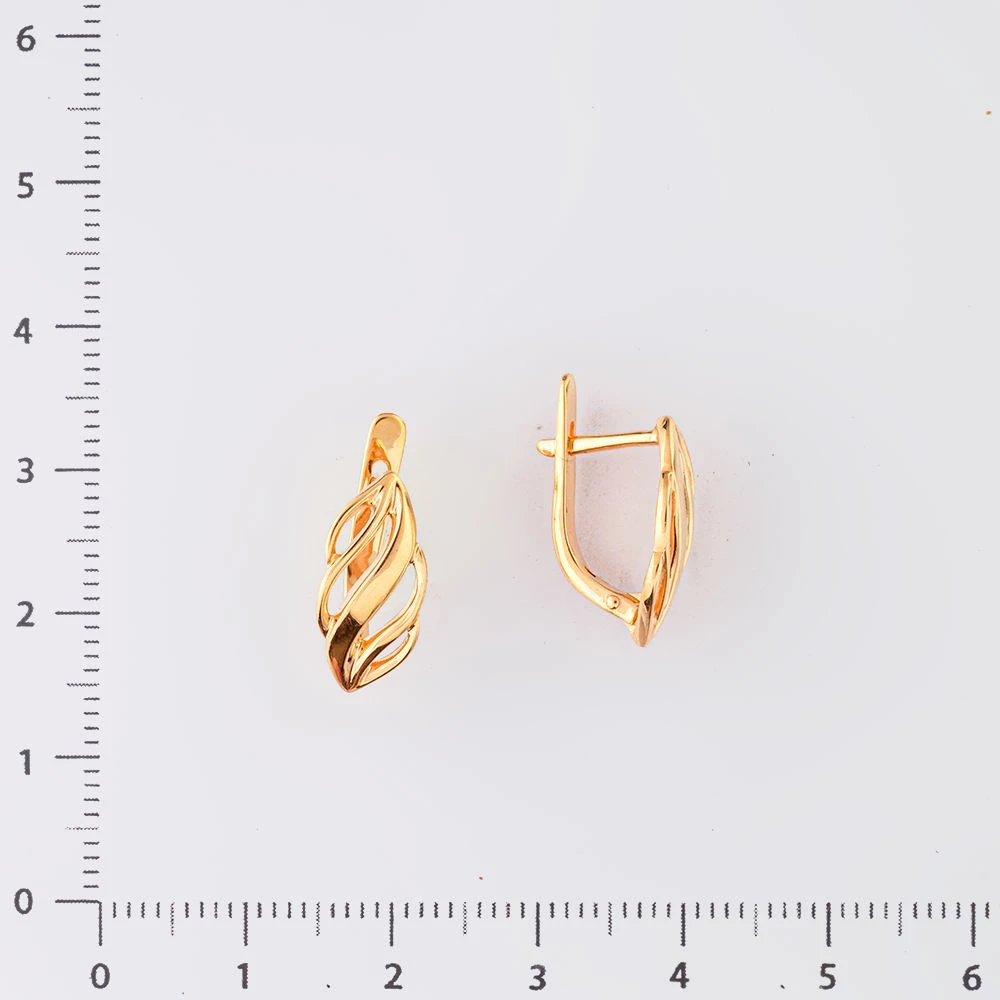 Серьги из красного золота 585 пробы
