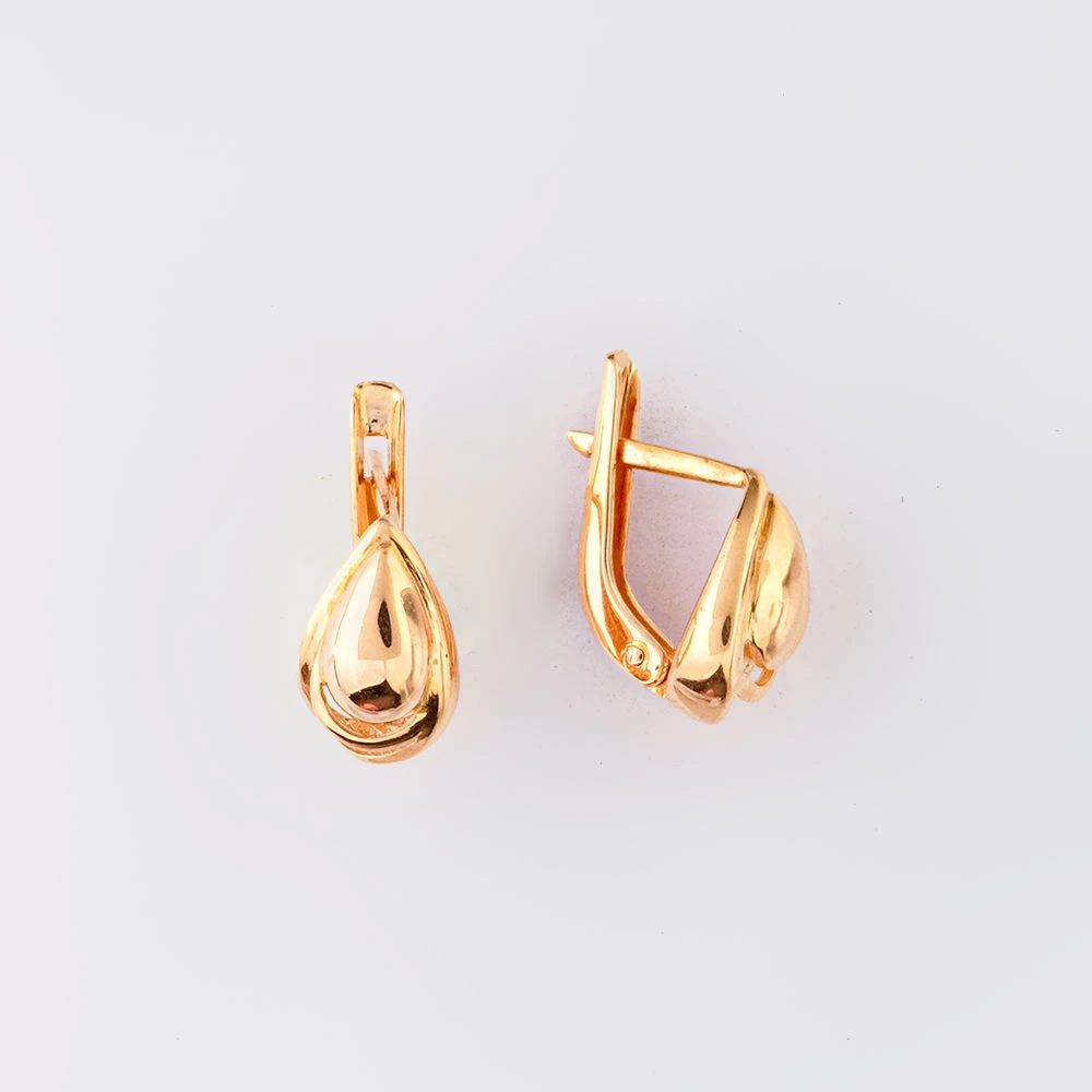 Серьги из красного золота 585 пробы