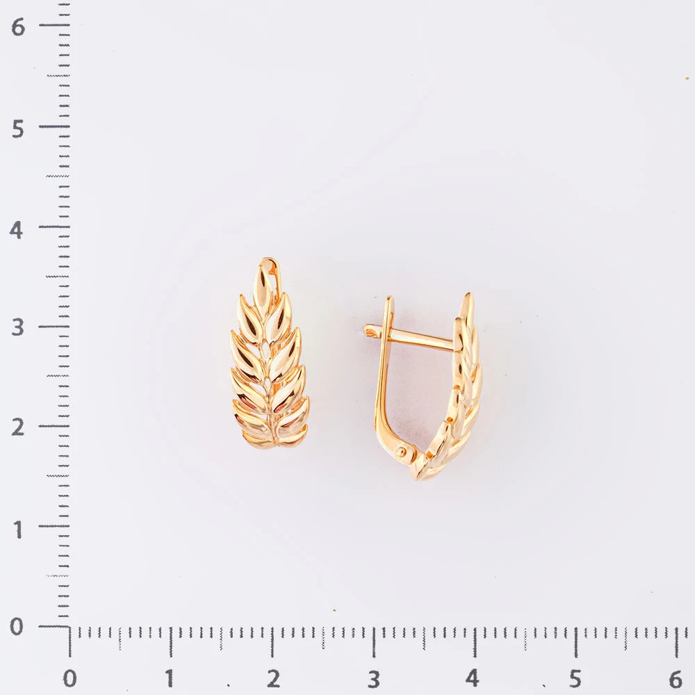 Серьги из красного золота 585 пробы