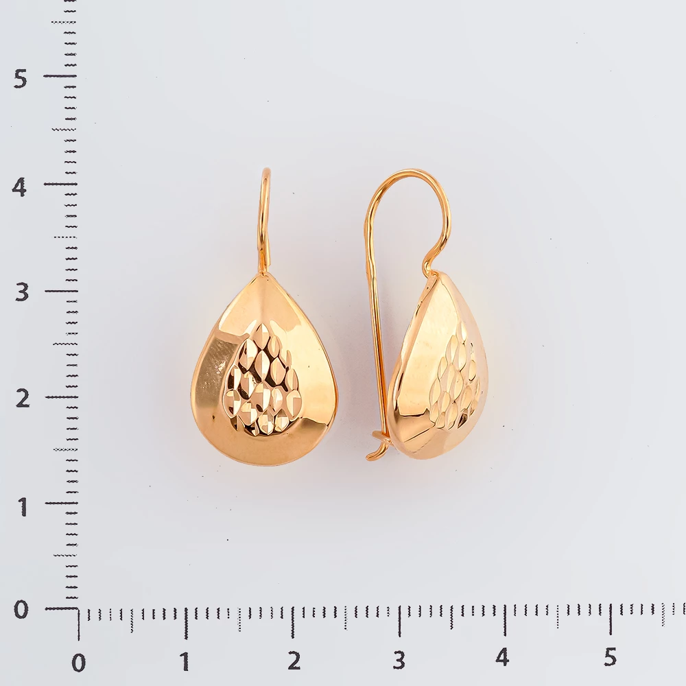 Серьги из красного золота 585 пробы