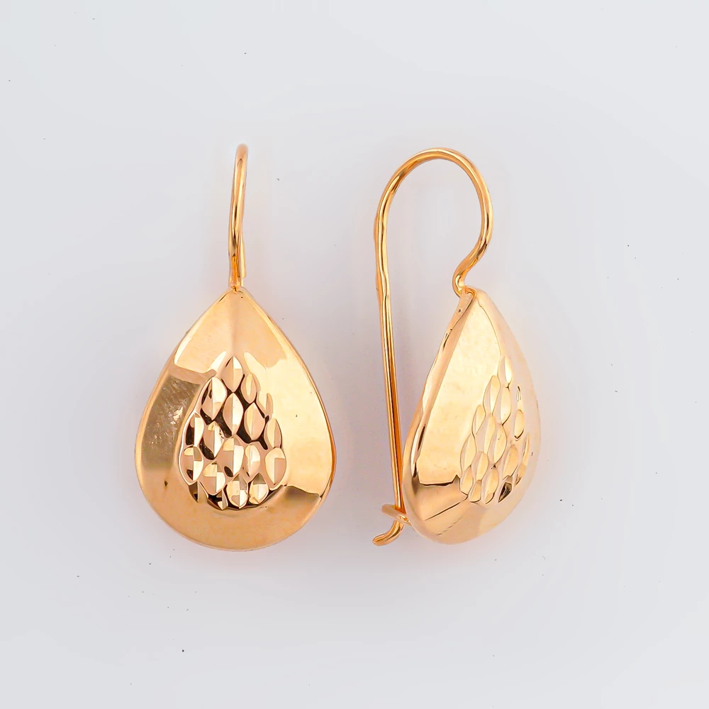 Серьги из красного золота 585 пробы