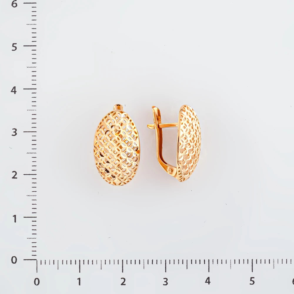 Серьги из красного золота 585 пробы