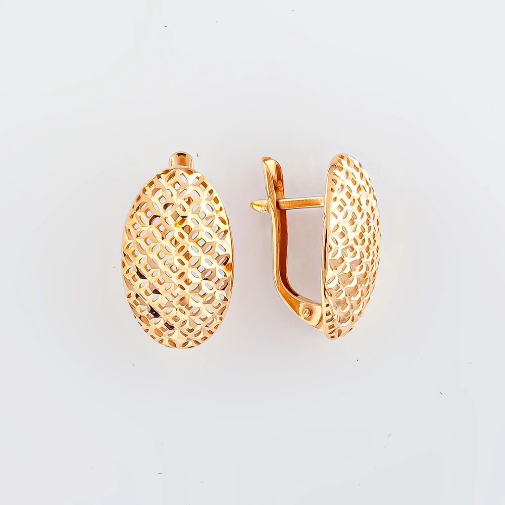 Серьги из красного золота 585 пробы