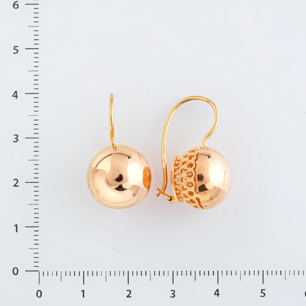 Серьги из красного золота 585 пробы