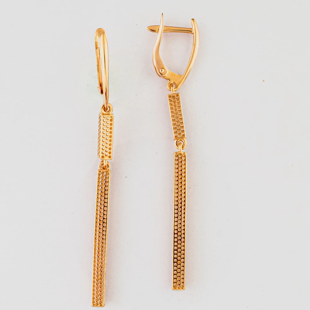 Серьги из красного золота 585 пробы