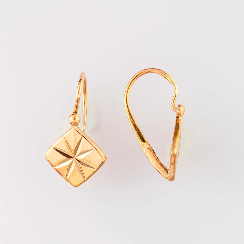 Серьги из красного золота 585 пробы
