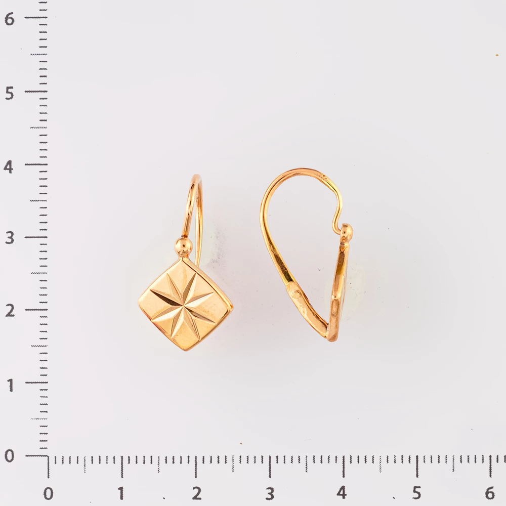 Серьги из красного золота 585 пробы
