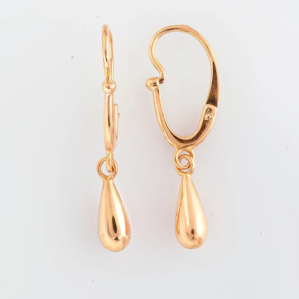 Серьги из красного золота 585 пробы