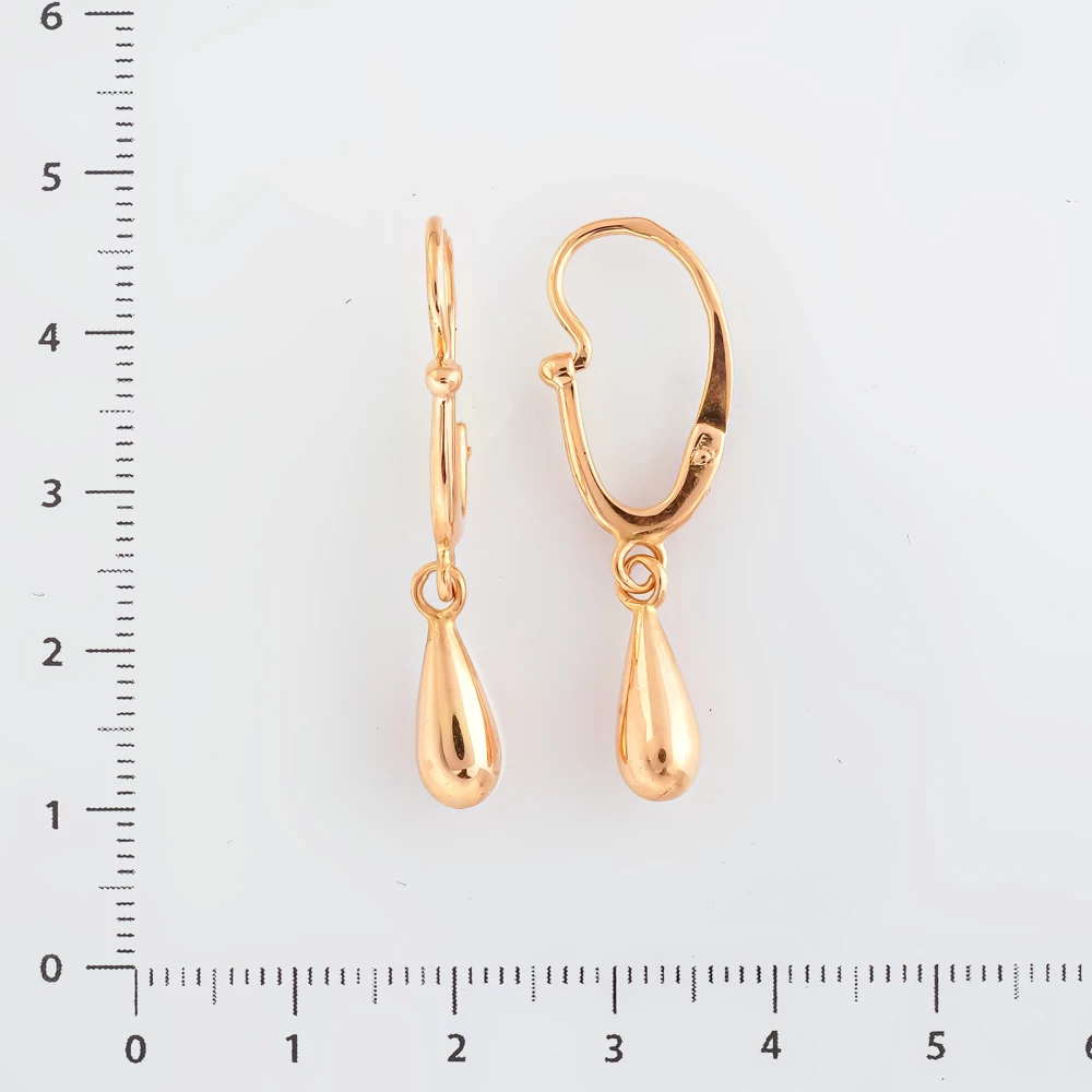 Серьги из красного золота 585 пробы
