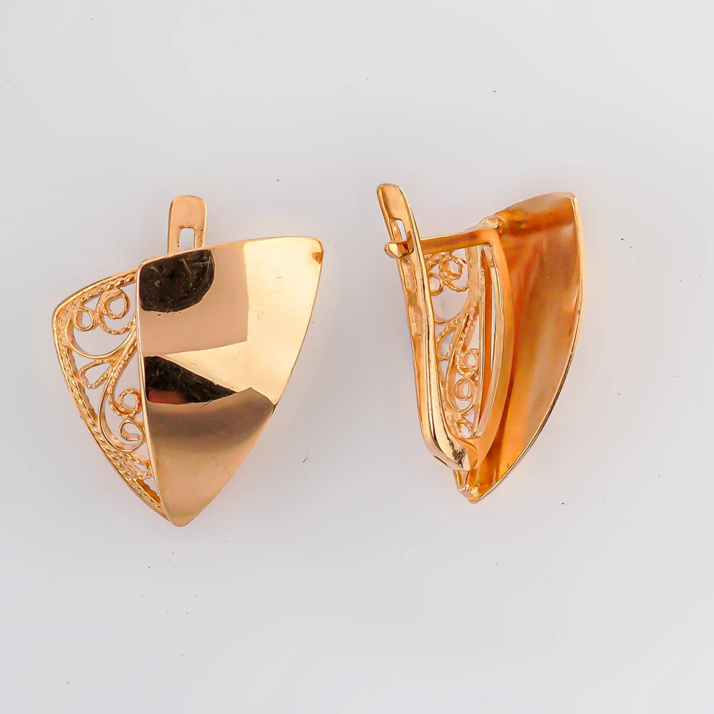 Серьги из красного золота 585 пробы