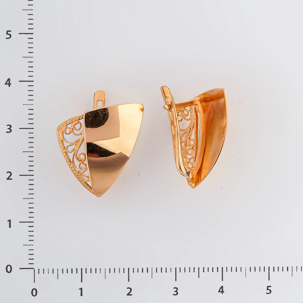 Серьги из красного золота 585 пробы