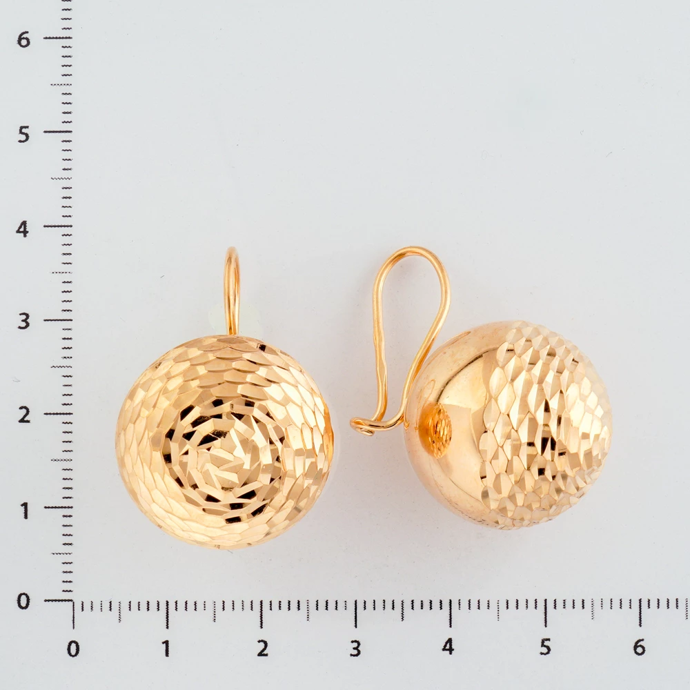 Серьги из красного золота 585 пробы