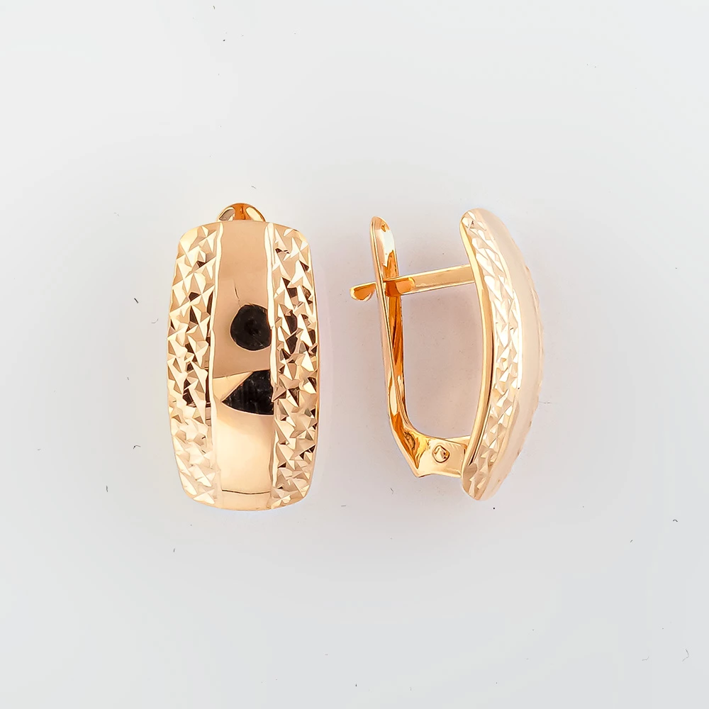 Серьги из красного золота 585 пробы