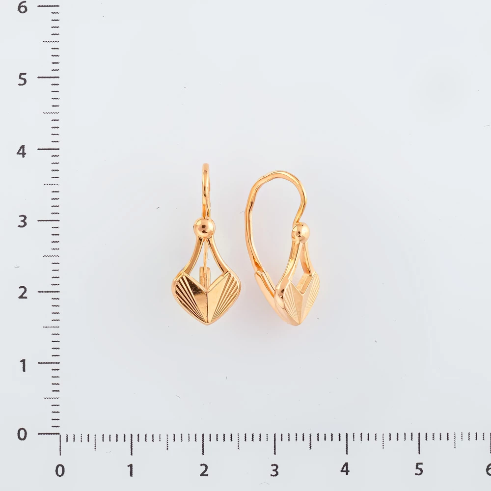 Серьги из красного золота 585 пробы
