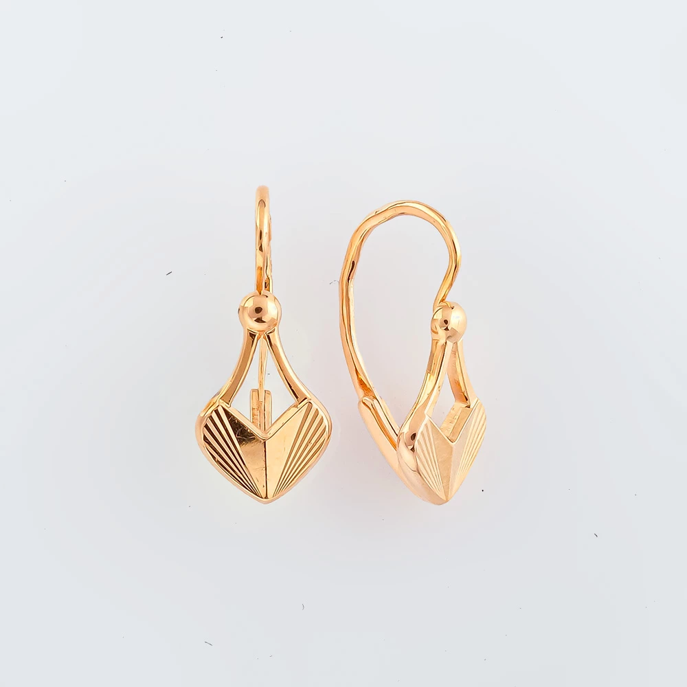 Серьги из красного золота 585 пробы