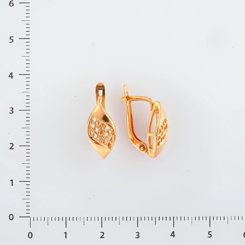 Серьги из красного золота 585 пробы