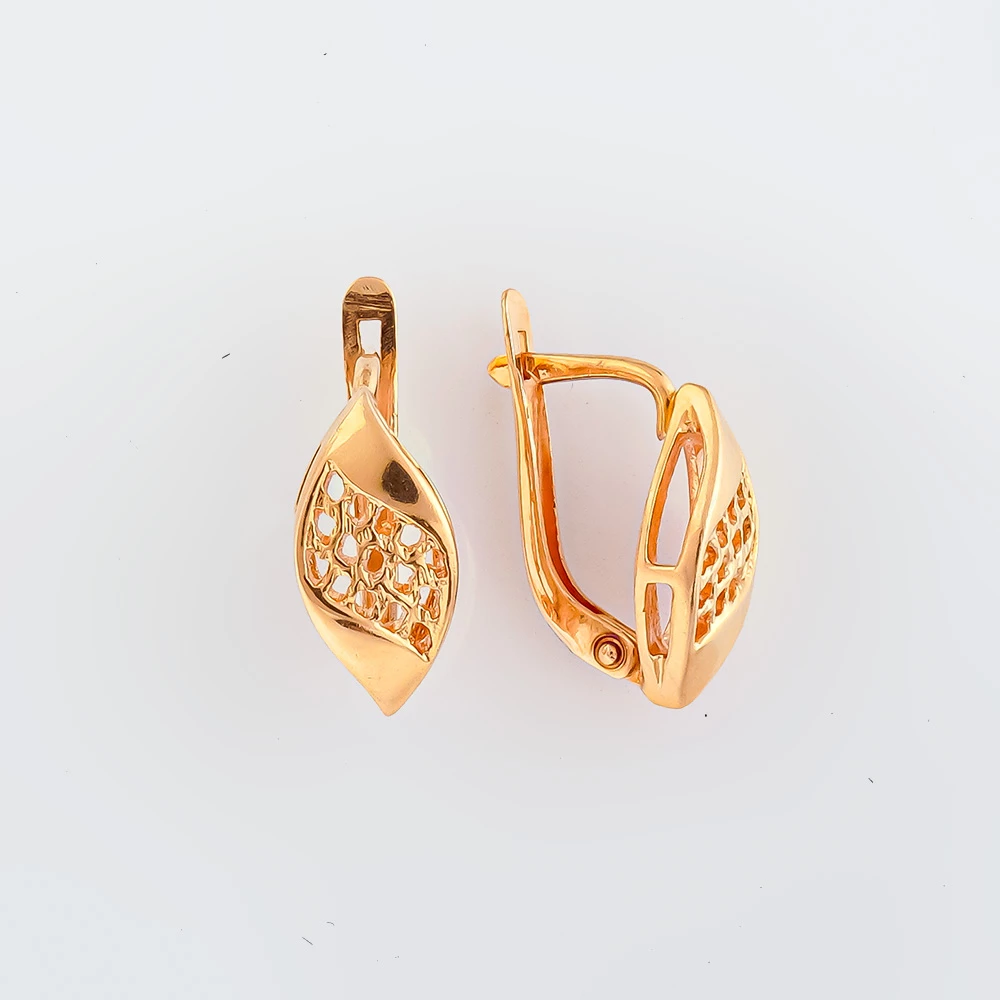 Серьги из красного золота 585 пробы