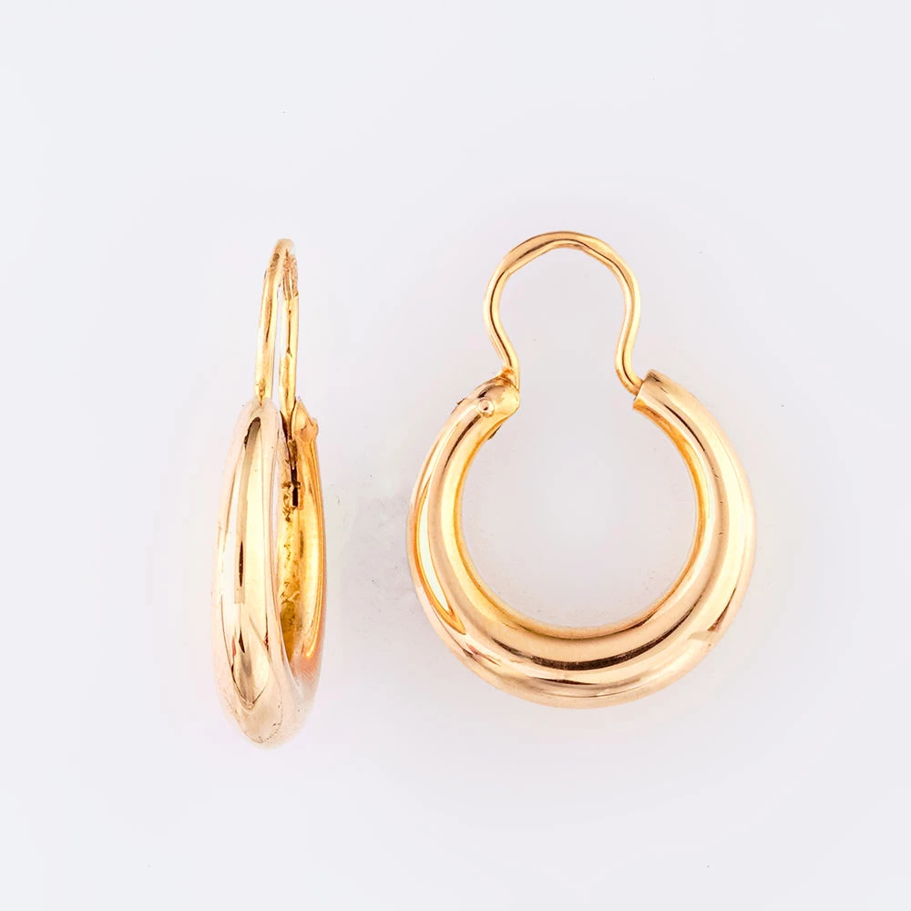 Серьги конго из красного золота 583 пробы