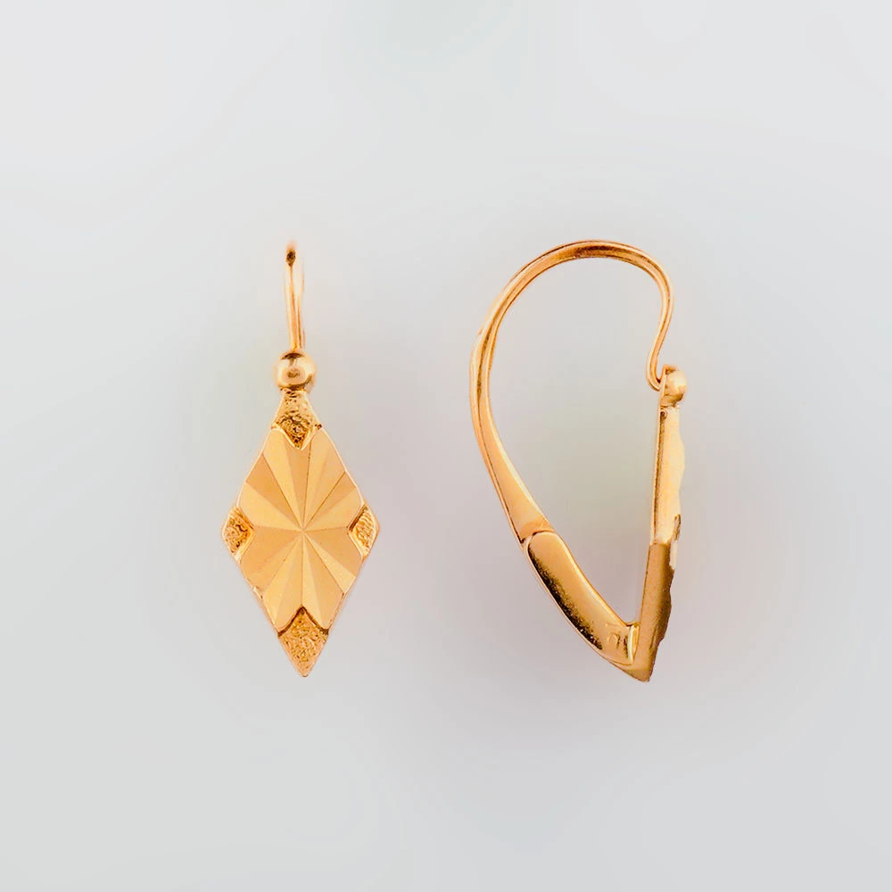 Серьги из красного золота 583 пробы