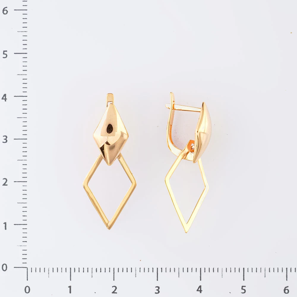Серьги из красного золота 585 пробы