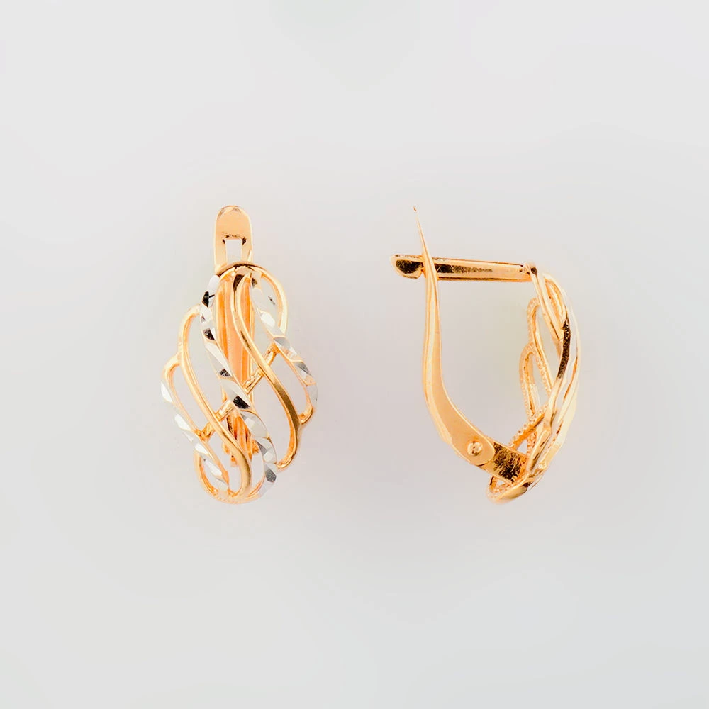 Серьги из красного золота 585 пробы