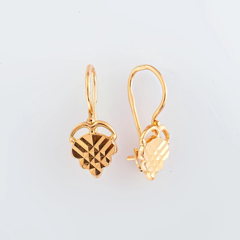 Серьги из красного золота 585 пробы