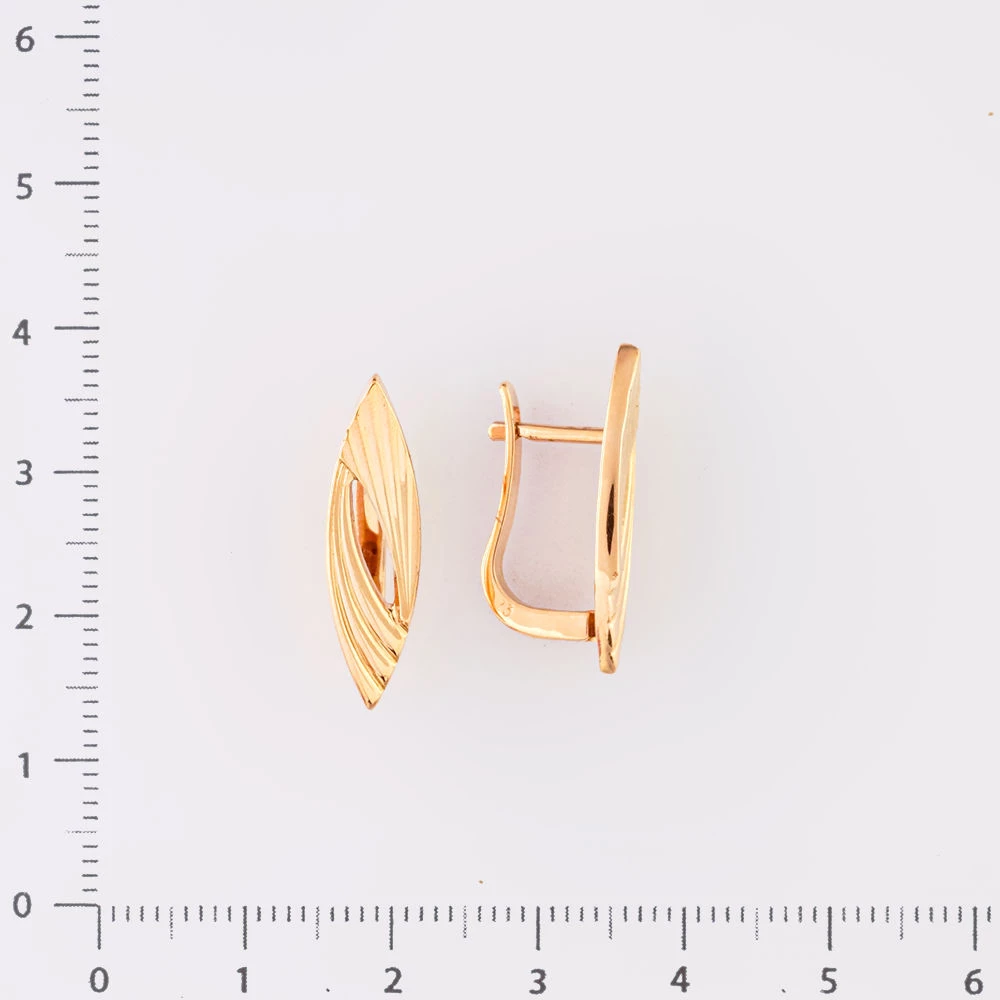Серьги из красного золота 585 пробы