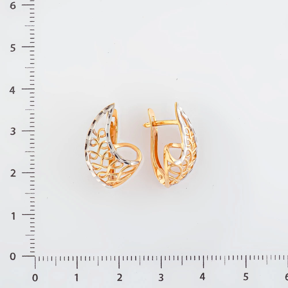 Серьги из красного золота 585 пробы