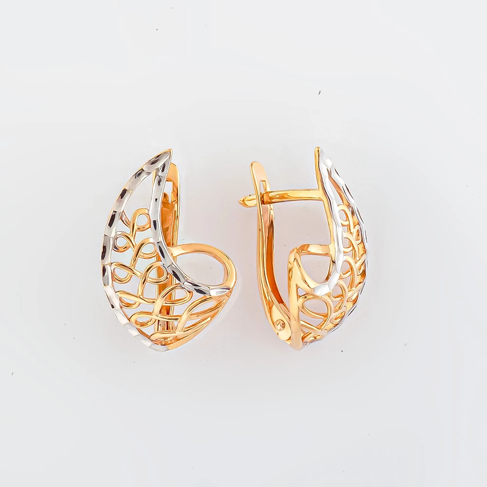 Серьги из красного золота 585 пробы